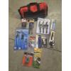 Image 1 : All Brand New! 18'' Craftsman Tool Bag, Tape Measure, Vise Grips, Channel Lock Set, Tire Gauge & Mor