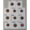 Image 1 : (10) Assorted Years Lincoln Wheat Cents & 2025 Lincoln Cent - Face Value: $0.11