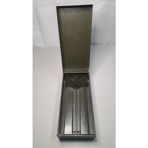 Vintage Shaw Walker 12x5.5x4 Metal Filing Storage Box 