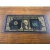 Image 1 : Washington $1 Collector Gold Foil .999999 - 24K Gold Note In Protective Holder - Mint Condition