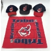 Image 2 : Lot of Cleveland Indians Swag.  3 Posters, 3 Hats, and a Bandanna
