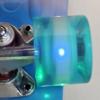 Image 5 : 22" Blue Plastic Cruiser Skateboard With Teal Light Up LED Wheels