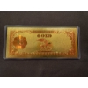 Image 2 : $100 Gold Coin Certificate Gold Back .999999 - 24K Gold Back In Protective Holder - Mint Condition