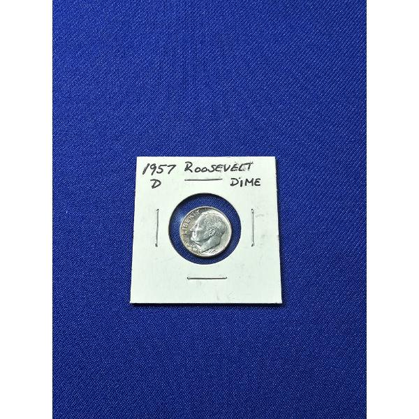 1957- D Roosevelt Silver Dime - High Grade!