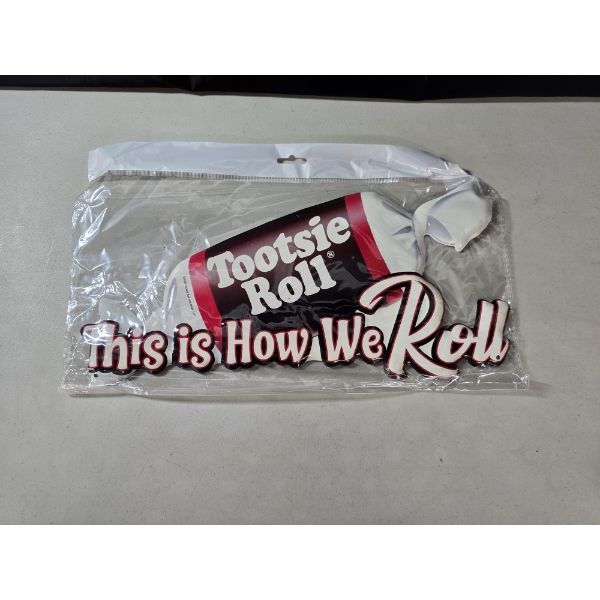 TOOTSIE ROLL Metal Hanging Collectible Sign - Brand New - Approx. 1ft 4in 