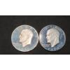 Image 1 : 1971-S & 1974-S Eisenhower 40% Silver Dollars - Face Value: $2.00