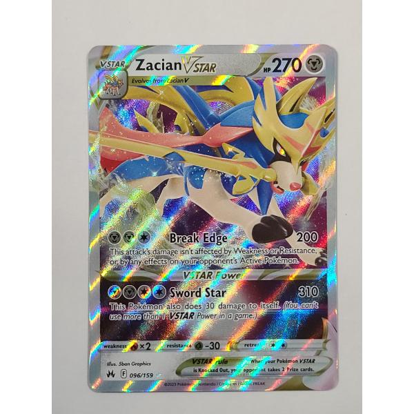 Zacian VSTAR Ultra Rare Holo (#096/159) Pokémon Card From The Sword & Shield: Crown Zenith Expanison