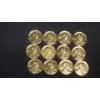 Image 1 : (12) Assorted Years/Mint Marks Gold Plated Lincoln Wheat Cents 