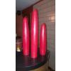 Image 1 : Three (3) Large Decorative Candles 17' Tallest   Unused 3" Wide