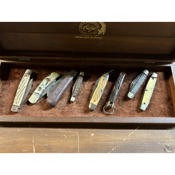Chesapeake Box with 8 Pocket Knives - Chas. D. Briddell, Inc. Steelsmiths