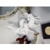 Image 3 : Lot of Decor: Vintage Mirror Stand, Easels, Deer & Bird Figurines, Mozart Coin Decor