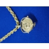 Image 2 : Gorgeous 14K Gold Necklace Rope Chain With Basket Charm 21.9g - 23in Chain