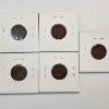 Image 7 : Five Assorted Years United States Indian Head Cents 