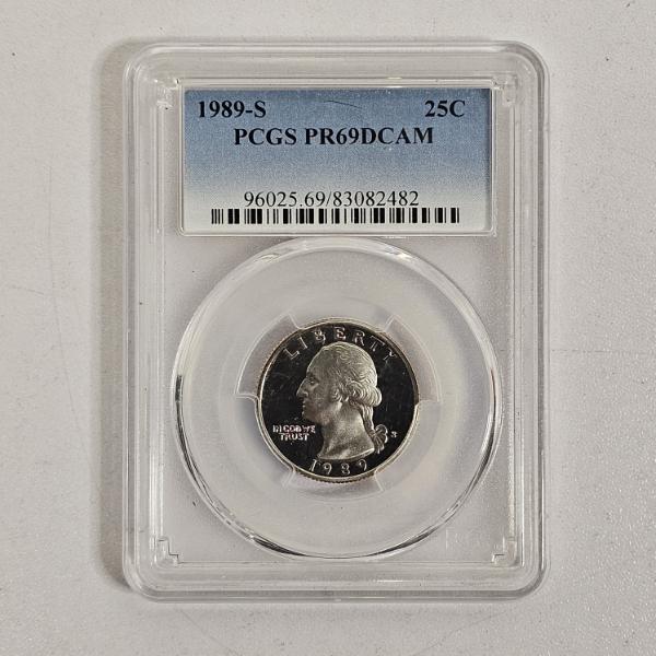 PCGS PR69DCAM 1989-S United States Washington Quarter Twenty Five Cents