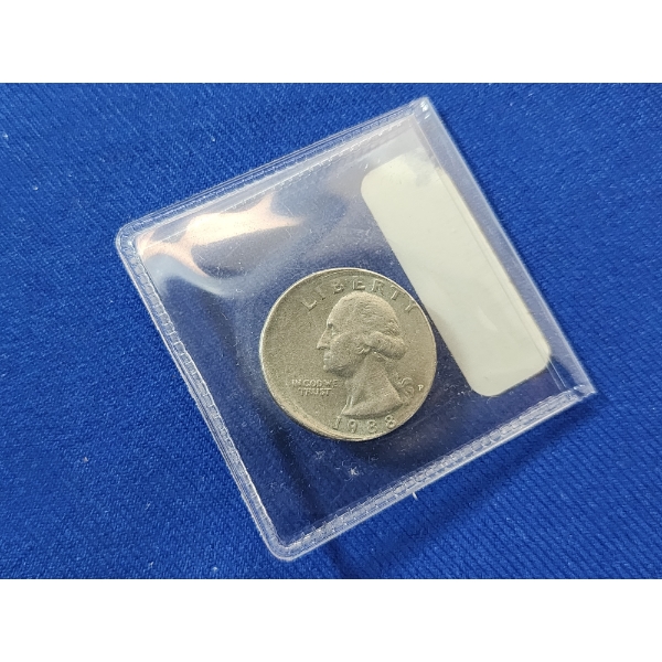 1988 Washington Quarter - OFF CENTER Strike Error! 