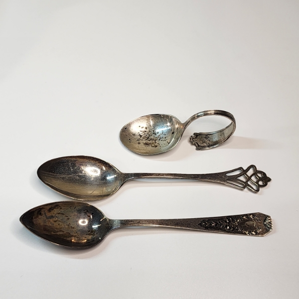 Three Vintage Collectible Sterling Silver Spoons - Total Weight: 53.9g