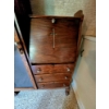 Image 3 : Vintage Gun Cabinet with Storage on the Side and a Carved Sword - 36x58x11