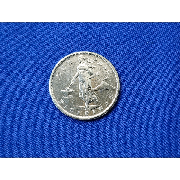 1907-S Philippines United States One Peso Silver Coin ASW: 0.5144 oz 