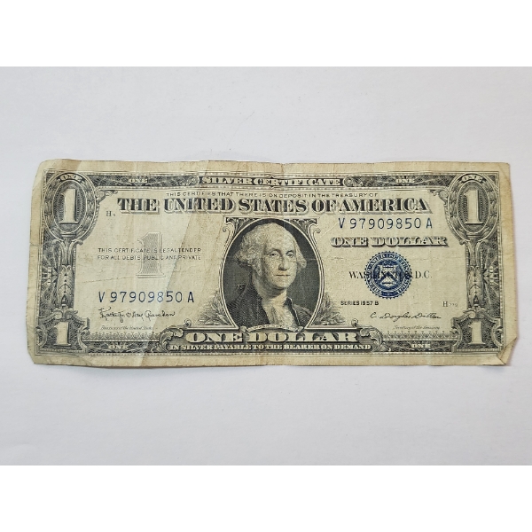U.S. Series 1957-B Blue Seal Silver Certificate 