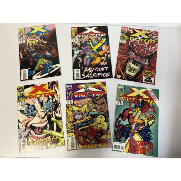 X-Factor Comics - Set of 6 Comics - Death Grip - Marvel Comics - Afterlives - Groupies