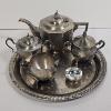 Image 1 : 6-Piece Mixed Style Vintage Silver-Plated Tea And Coffee Service Set (3.2 lbs)