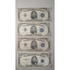 Image 1 : (4) Assorted Series United States $5 Silver Certificates - Face Value: $20.00