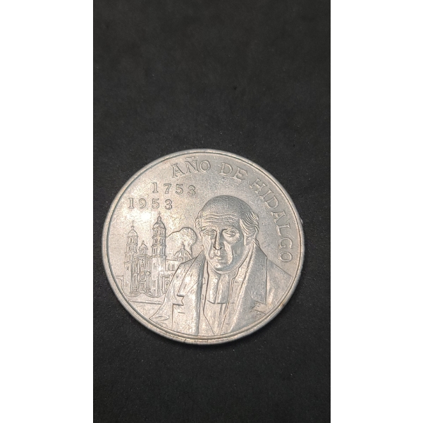1953 Mexico ESTADOS UNIDOS MEXICANOS 72% Silver 5 Pesos - ASW: 0.6431oz