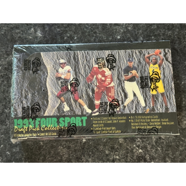 1993  Unopened Classic Four Sport Draft Pick Collection Wax Box -Factory Sealed- Mint Condition
