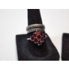 Image 2 : Five Assorted Sterling Silver Rings: Gorgeous Red & Purple Gemstones - TW: 10.8g
