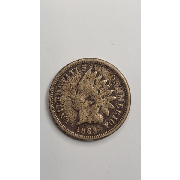 1863 Indian Head Cent - Excellent Condition 