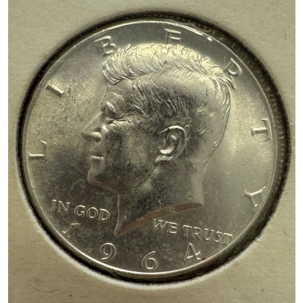 1964 United States 90% Silver Kennedy Half Dollar- Incredible Condition