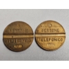 Image 1 : Two Vintage Italian telephone tokens, known as Gettone Telefonico