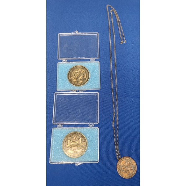 Duncan Plaza Massillon, Ohio Sesquicentennial Commemorative Medals & Tournament Of Roses Medal