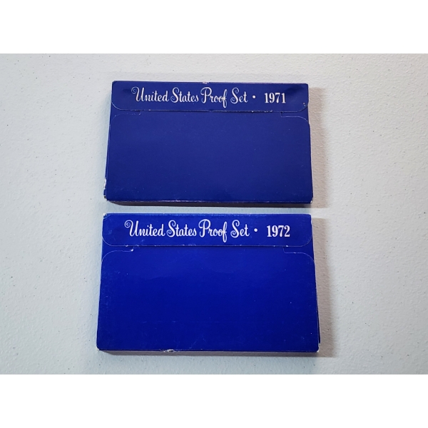 x2 United States Mint Proof Sets: 1971 & 1972 in Original Packaging