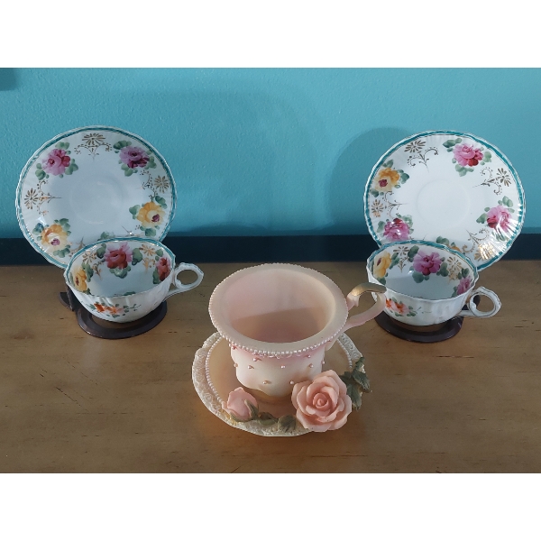 As Shown Demitasse Set - See Pics
