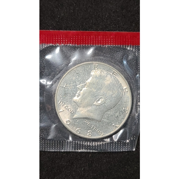 1968-D 40% Silver Kennedy Half Dollar - Face Value: $0.50