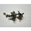 Image 2 : Sterling Silver Turquoise Turtle Earrings TW: 7.0g