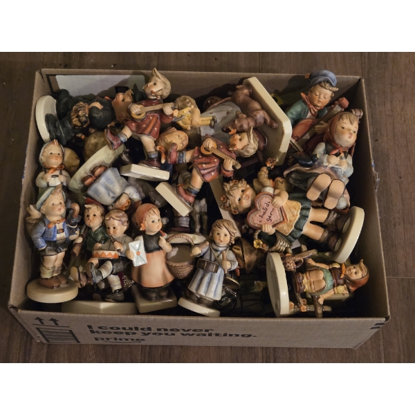 *Pick Up At Louisville Home - No Shipping Available* Box Of Ceramic Figurines, Mostly Vintage Hummel