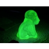 Image 2 : Degenhart Dogs - Apple Green - Uranium Glass with Beautiful Glow - Adorable Dog Figurine - ~2.5 inch
