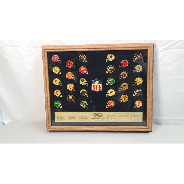 Vintage 1984/1985 NFL Collector Pins Limited Edition Series #1 David Inc. In Glass Display