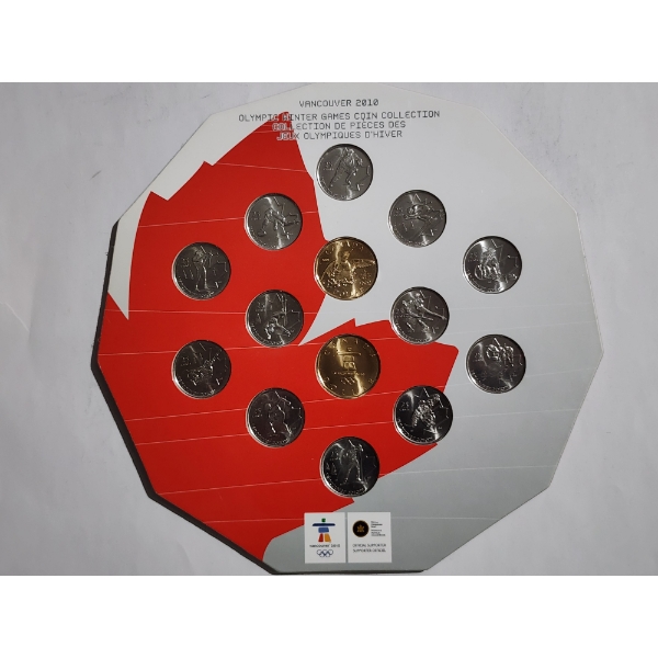 2010 Vancouver Olympic Winter Games Coin Collection in Original Display