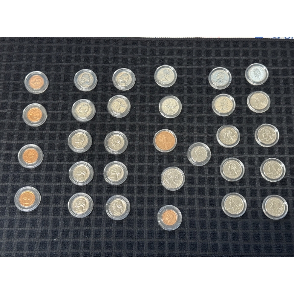 Unique Coin Collection Of Various Sizes And Face Values, 30 Coins - Mint Condition