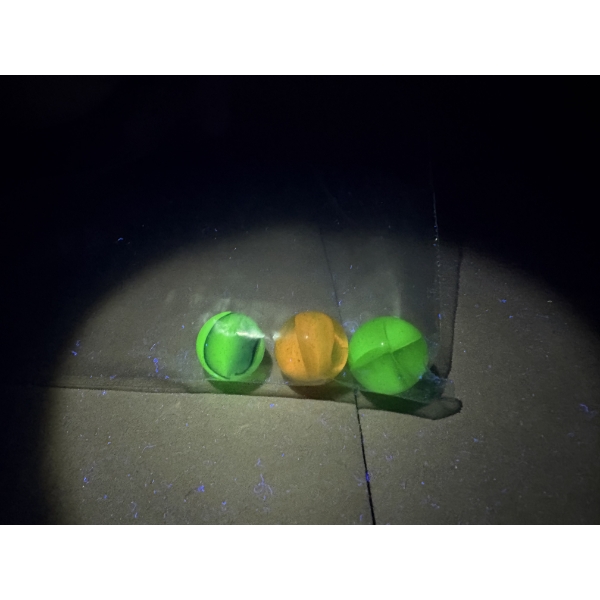 1950s Fire King Uranium Marbles - Glow in Dark - 1/2" Marbles