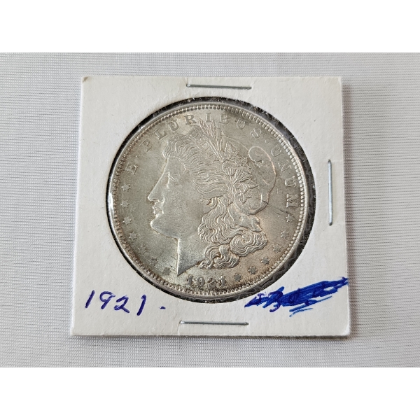 1921 Morgan Silver Dollar - 90% Silver U.S. Coin 