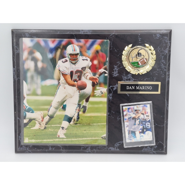 LARGE WALL PLAQUE - DAN MARINO PHOTO MEDALLION & CARD - 15 X 12 - SEE PICS