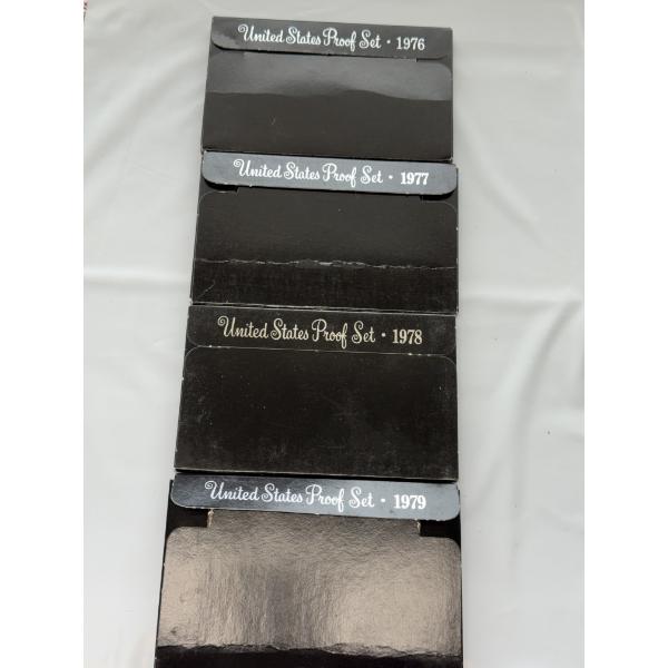 Four Assorted United States Mint Proof Sets: 1976, 1977, 1978, & 1979 - Great Condition