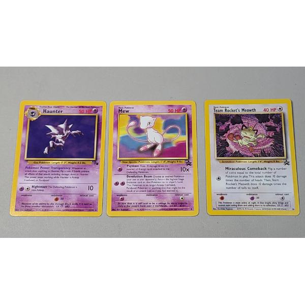 Pokemon TCG Promo & Fossil Set Pokémon Cards Including Mew, Team Rockets Meowth & Haunter