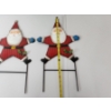 Image 2 : (2) Outdoor Metal Christmas/Holiday Santa Stakes - Approx. 19in Tall