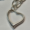Image 4 : Sterling Silver Chain 18" Necklace with Stainless Steel Heart Pendant TW: 21.1g