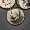 Image 4 : x3 SILVER Kennedy Half Dollars: (2) 90% Silver 1964 & (1) 40% Silver 1969 - FV: $1.50